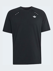adidas originals Black Tech Trefoil Essentials Polyester T-Shirt - Image 6 of 6