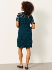 Azul azul-petróleo - Vestido de renda FatFace - Imagem 2 de 5