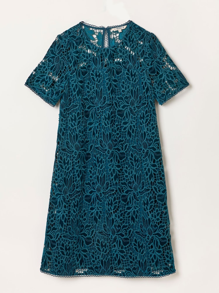 Azul azul-petróleo - Vestido de renda FatFace - Imagem 5 de 5 Azul azul-petróleo - Vestido de renda FatFace - Imagem 5 de 5