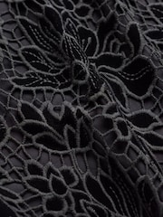 FatFace Simone Black Petite Lace Dress - Image 6 of 6
