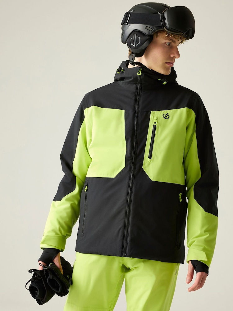 Dare 2b Black/ Wild Lime Eagle IV Waterproof Ski Jacket - Image 1 of 11