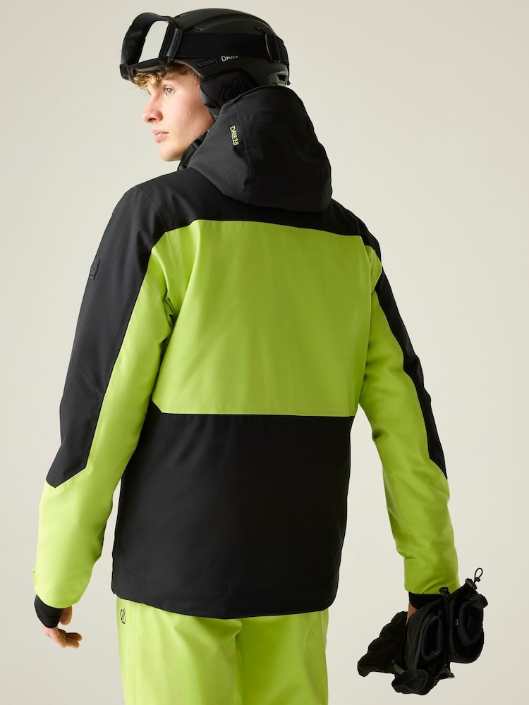 Dare 2b Black/ Wild Lime Eagle IV Waterproof Ski Jacket - Image 2 of 11