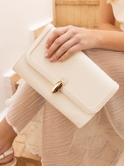 Novo White Angel Hardware Detail Chain Clutch Bag - Image 2 of 5