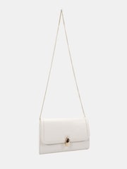 Novo White Angel Hardware Detail Chain Clutch Bag - Image 3 of 5