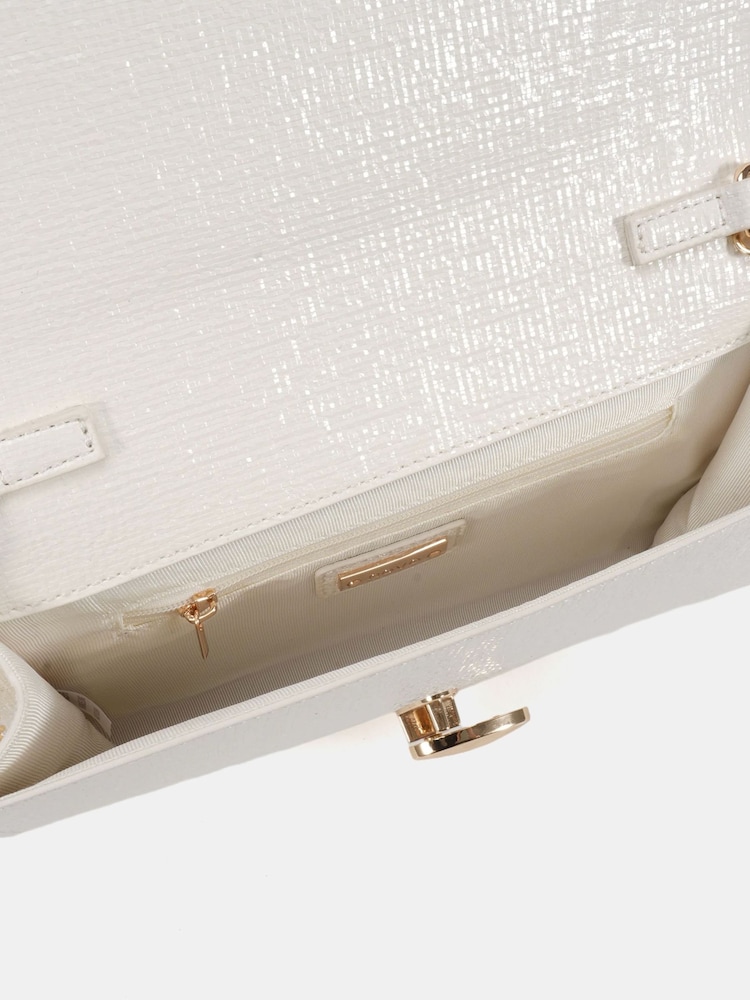 Novo White Angel Hardware Detail Chain Clutch Bag - Image 5 of 5