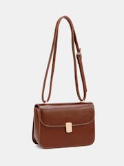 Novo Brown Argentina Hardware Cross-Body Adjustable Bag - Image 2 of 5
