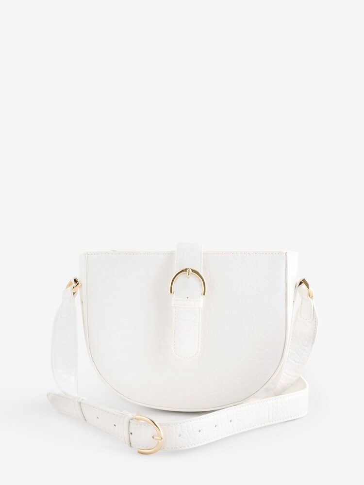 Novo White Amalfi Buckle Cross Body Bag - Image 1 of 1
