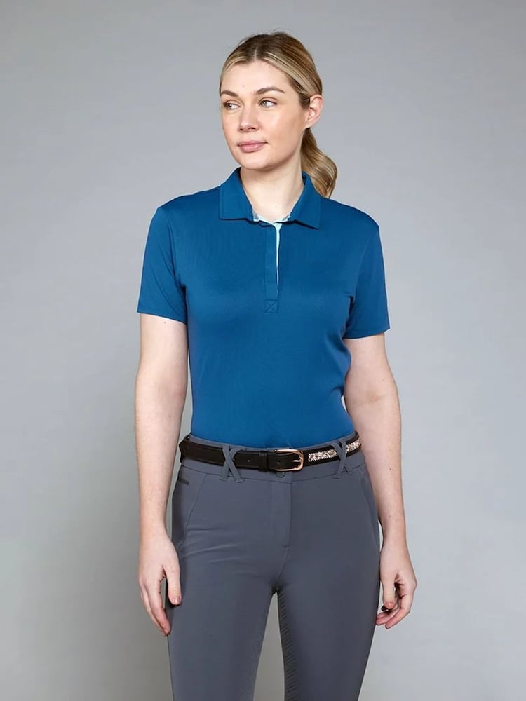 Toggi Blue Airy Technical Polo Shirt - Image 1 of 6