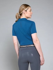 Toggi Blue Airy Technical Polo Shirt - Image 2 of 6