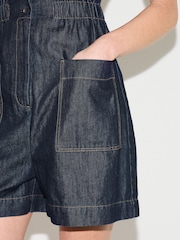 Jigsaw Blue Denim Lyocell Playsuit - Image 4 of 5