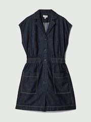 Jigsaw Blue Denim Lyocell Playsuit - Image 5 of 5
