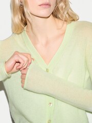 Jigsaw Green Merino Cashmere V-Neck Cardigan - Image 2 of 5