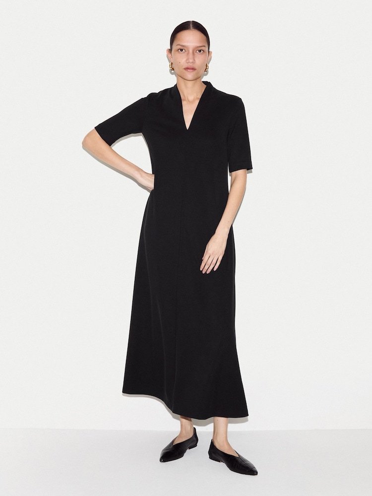Jigsaw Black Modal Cupro Trapeze Maxi Dress - Image 1 of 5