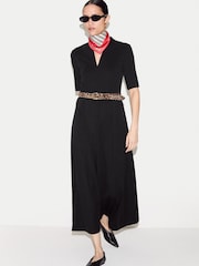 Jigsaw Black Modal Cupro Trapeze Maxi Dress - Image 2 of 5