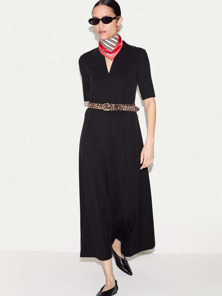 Jigsaw Black Modal Cupro Trapeze Maxi Dress - Image 2 of 5