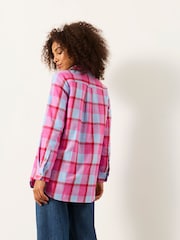 FatFace Olivia Pink Petite Check Shirt - Image 2 of 6