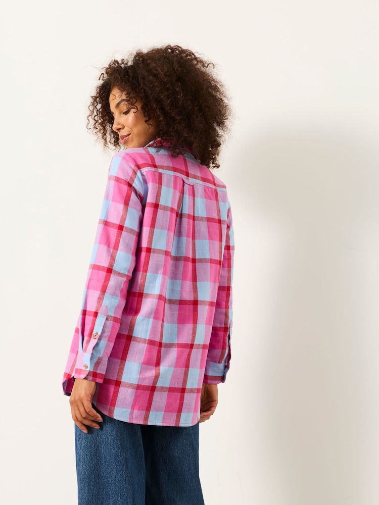 FatFace Olivia Pink Petite Check Shirt - Image 2 of 6 FatFace Olivia Pink Petite Check Shirt - Image 2 of 6