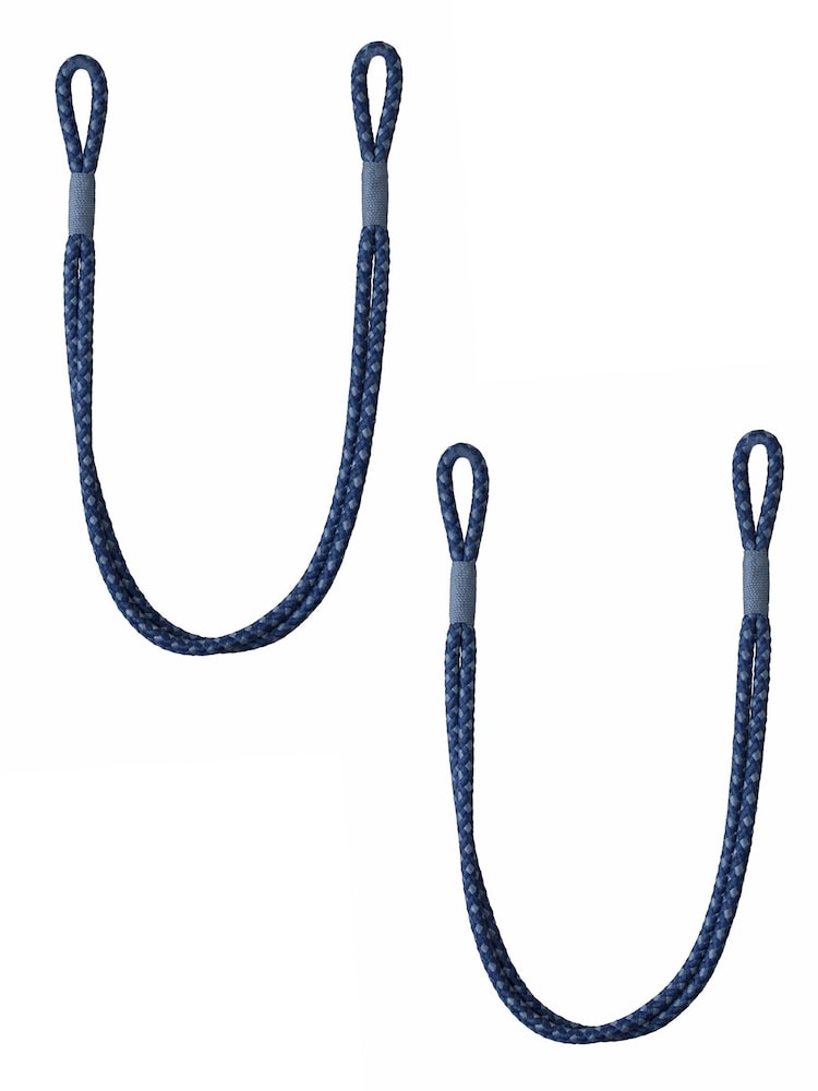Laura Ashley Set of 2 Blue Gillian Tiebacks - Image 2 of 2 Laura Ashley Set of 2 Blue Gillian Tiebacks - Image 2 of 2