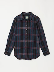 FatFace Olivia Navy Petite Check Shirt - Image 5 of 6