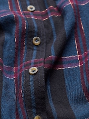 FatFace Olivia Navy Petite Check Shirt - Image 6 of 6