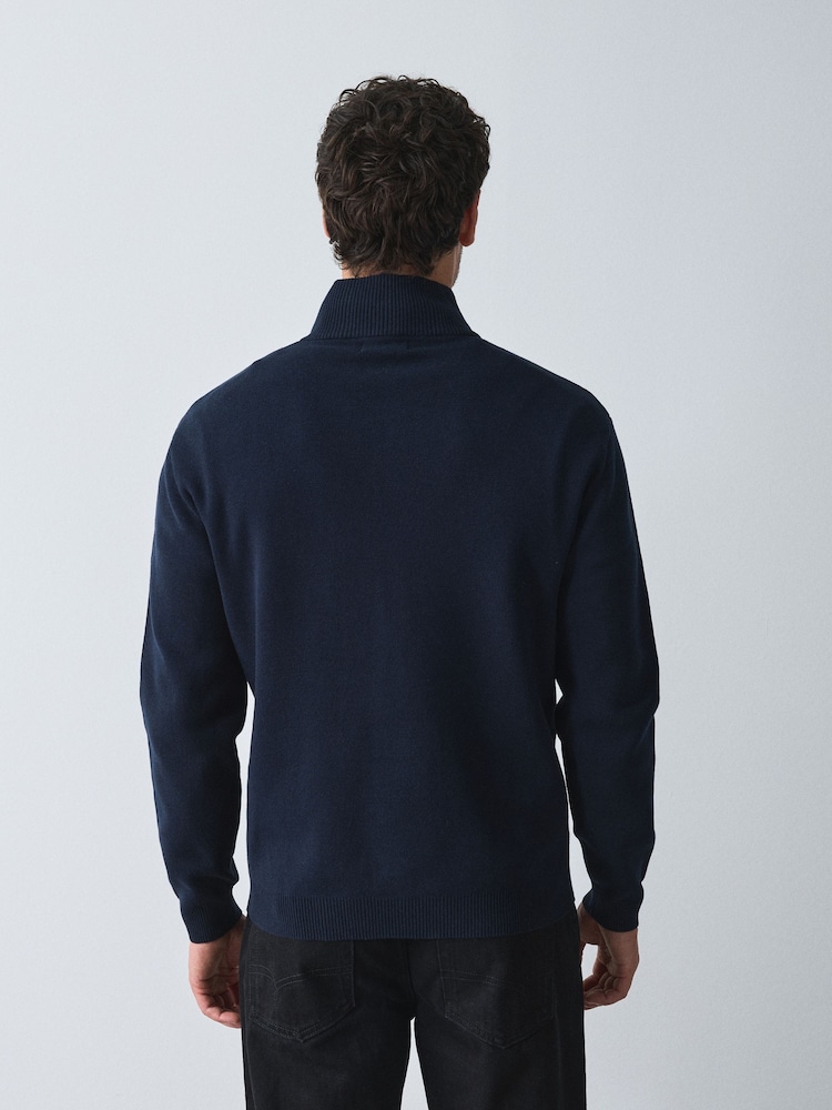 Black/Navy Quarter Zip Jumpers 2 Pack - Image 2 of 13 Black/Navy Quarter Zip Jumpers 2 Pack - Image 2 of 13