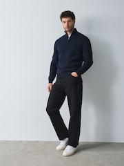 Black/Navy Quarter Zip Jumpers 2 Pack - Image 3 of 13