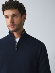 Black/Navy Quarter Zip Jumpers 2 Pack - Image 4 of 13