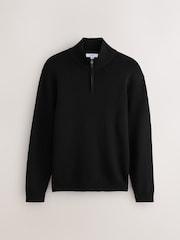 Black/Navy Quarter Zip Jumpers 2 Pack - Image 8 of 13