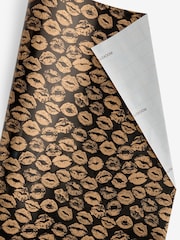 Rockett St George Gold Lips 3 Metre Wrapping Paper - Image 1 of 2