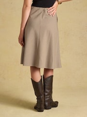Joules Avery Brown Houndstooth Short Panel Skirt - Image 2 of 6