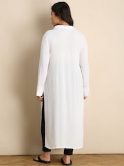 Live Unlimited White Split Front Crinkle Tunic - Image 4 of 6