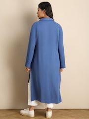 Live Unlimited Blue Split Front Crinkle Tunic - Image 4 of 5