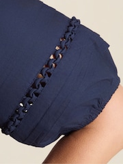 Live Unlimited Blue Puff Sleeve Collared Midaxi Dress - Image 4 of 5