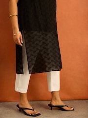 Live Unlimited Black Geo Print Slash Neck Tunic - Image 3 of 6
