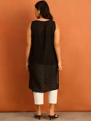 Live Unlimited Black Geo Print Slash Neck Tunic - Image 5 of 6
