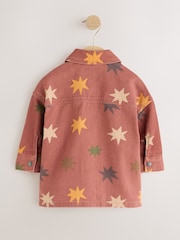 Rust Brown All Over Print Stars Twill Printed Overshirt (3mths-7yrs) - Image 2 of 5