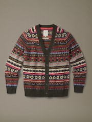 Aubin Green Wheldrake Fairisle Cardigan - Image 1 of 1