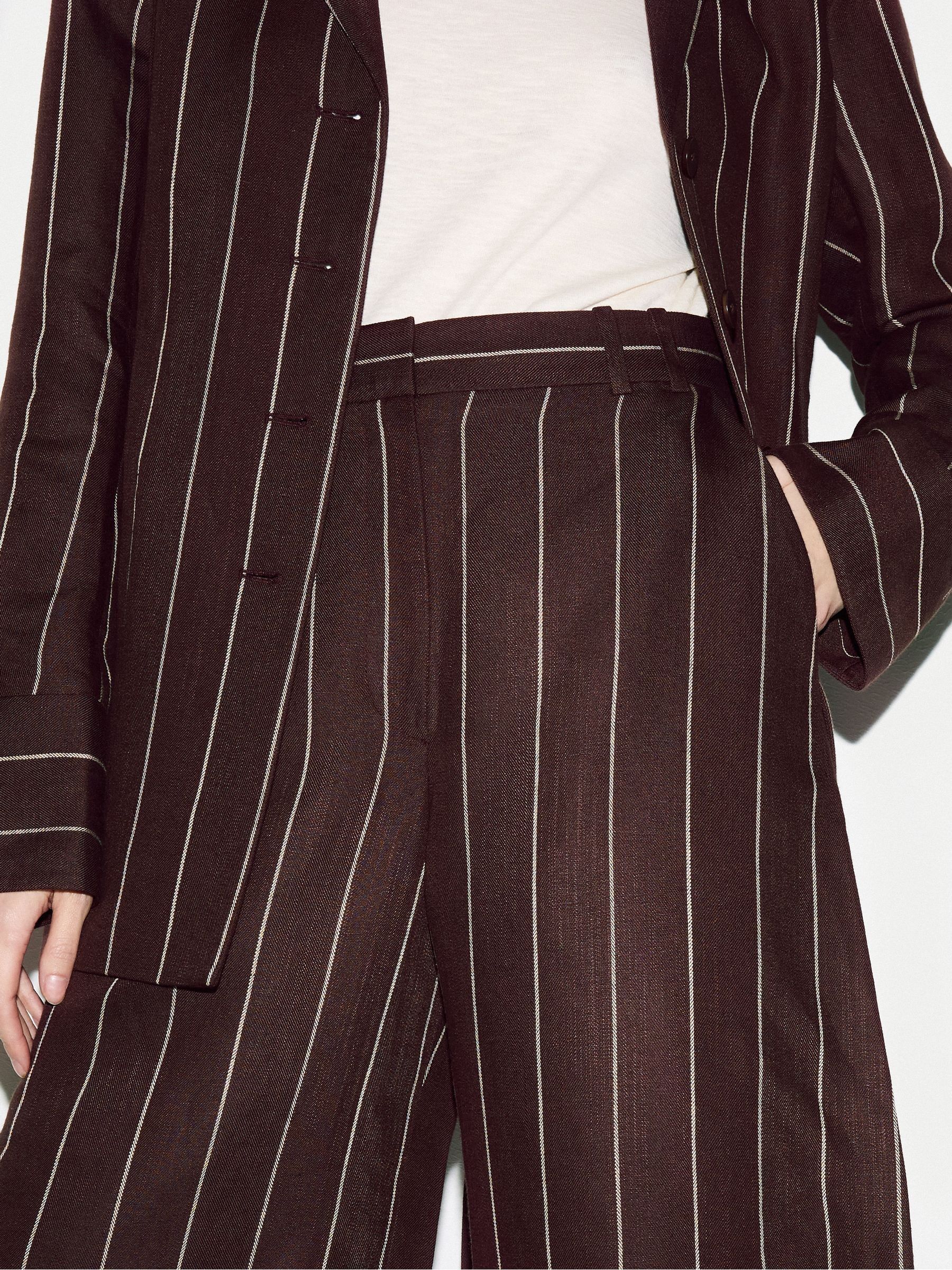 Buy Jigsaw Brown Pinstripe Bermuda Shorts from Next USA