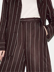 Jigsaw Brown Pinstripe Bermuda Shorts - Image 2 of 5