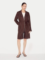 Jigsaw Brown Pinstripe Bermuda Shorts - Image 3 of 5