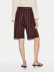 Jigsaw Brown Pinstripe Bermuda Shorts - Image 4 of 5