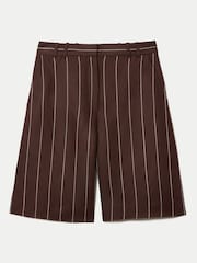 Jigsaw Brown Pinstripe Bermuda Shorts - Image 5 of 5