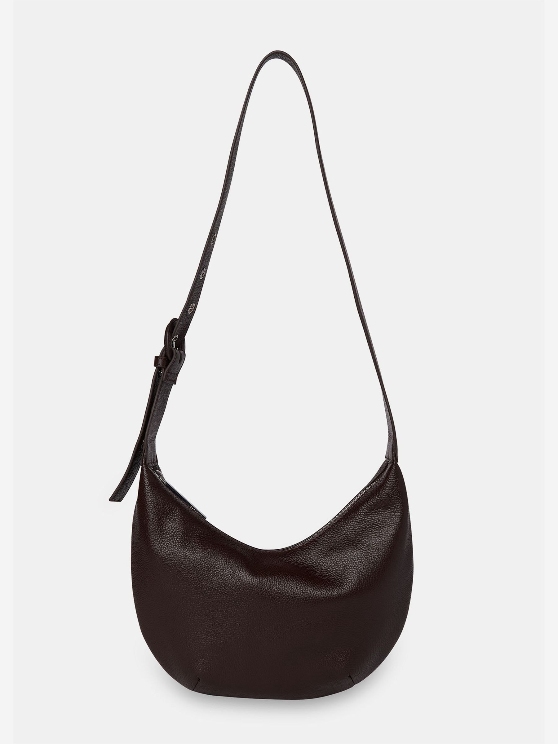 Buy Whistles Brown Small Sia Curved Crossbody Bag from Next USA