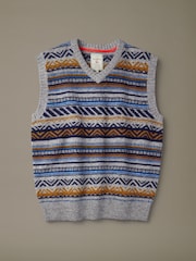 Aubin Grey Inglewood Fairisle Geo Tank Top - Image 1 of 1