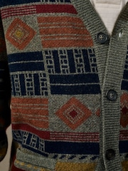 Aubin Green Baysdale Pattern Cardigan - Imagen 3 de 4