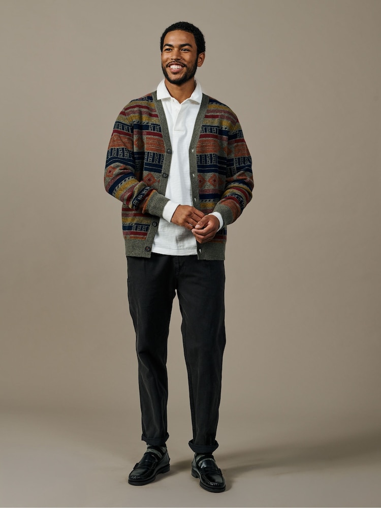Aubin Green Baysdale Pattern Cardigan - Imagen 4 de 4