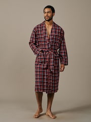 Aubin Red Rupert Flannel Dressing Gown - Image 1 of 3
