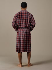 Aubin Red Rupert Flannel Dressing Gown - Image 2 of 3