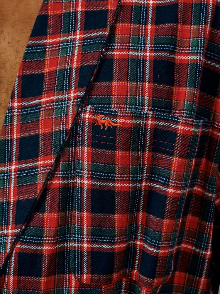 Aubin Red Rupert Flannel Dressing Gown - Image 3 of 3