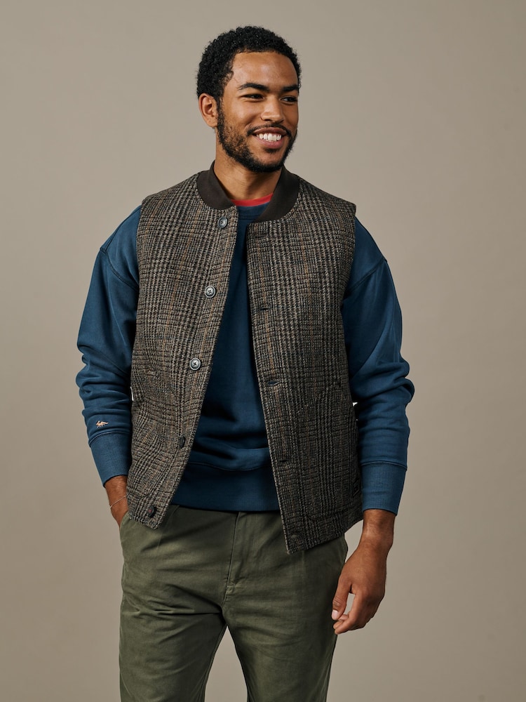 Aubin Grey Humby Wool Gilet - Image 1 of 5